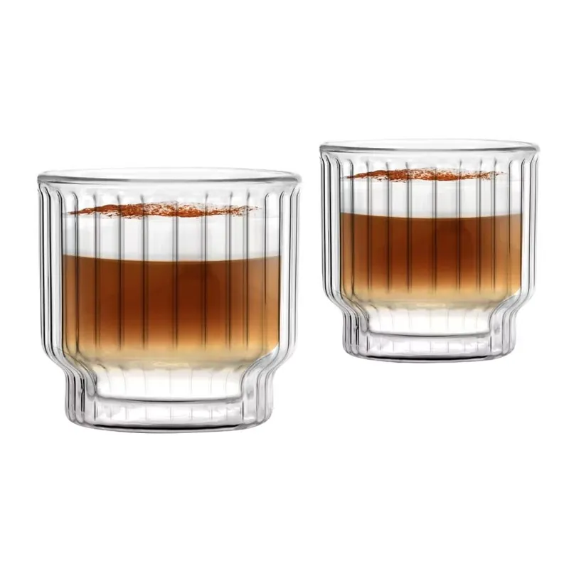 Taniej Zestaw 2 pucharków do deserów z podwójnymi ściankami (260 ml) Lungo Vialli Design