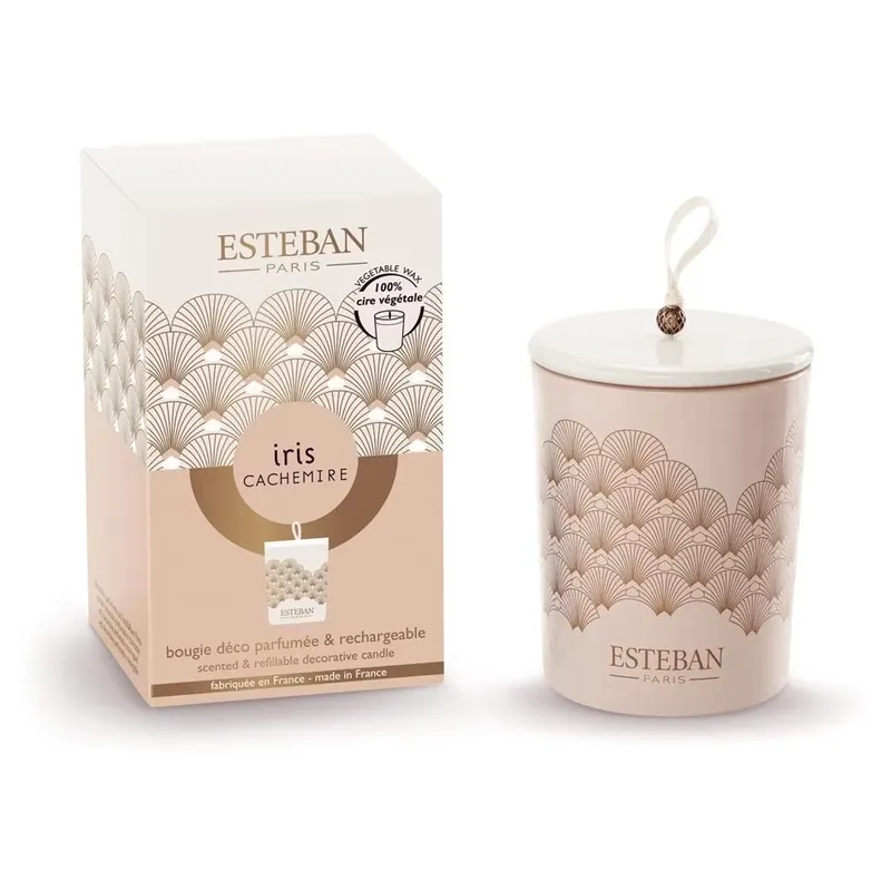 Świeca zapachowa (180 g) Iris Cachemire + ceramiczna przykrywka Esteban Oferta