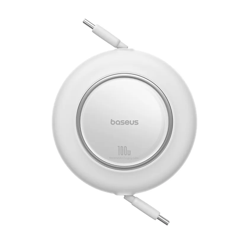 BASEUS ® Kabel Przewód Zwijany Usb-C 100W 2M Biały Hurtownia Do wyczerpania zapasów
