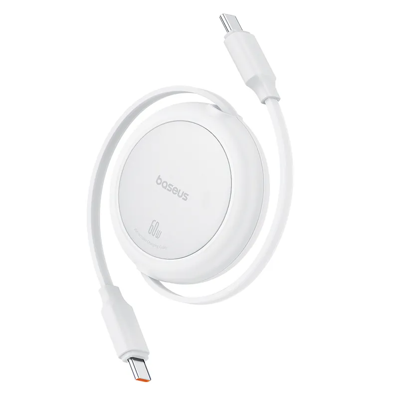 BASEUS ® Kabel Przewód Zwijany Usb-C Free2Pull 60W 1M Biały Hurtownia Cena promocyjna