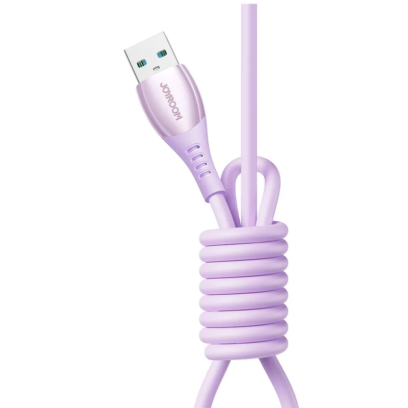 Promocja JOYROOM ® Kabel Usb-A - Usb-C Vibrant Series 3A 1.2M Fiolet Hurtownia