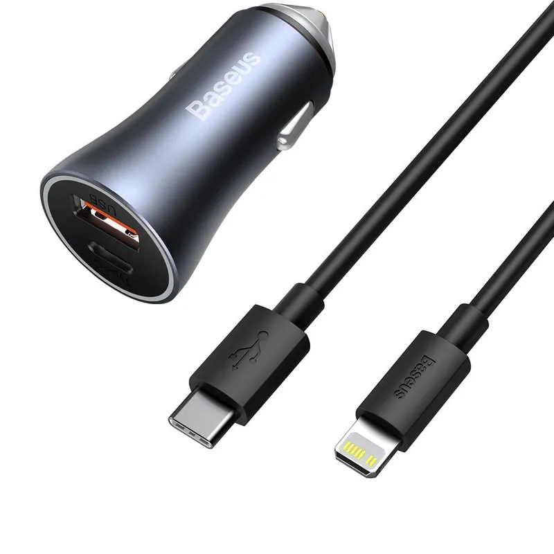 Niska cena BASEUS ® Szybka Ładowarka Samochodowa Usb-C Usb 40W Pd Hurtownia Sklep