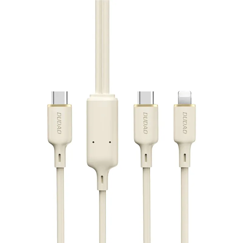 Hit sprzedaży DUDAO ® 3W1 Kabel Przewód Wzmacniany Sr Usb-A - Usb-C / Lightning Hurtownia Skle