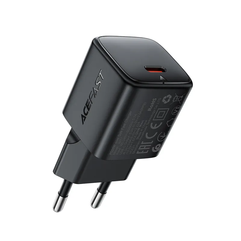 ACEFAST ® Ładowarka Sieciowa Usb-C Gan Pd 20W Czarna Hurtownia Super okazja