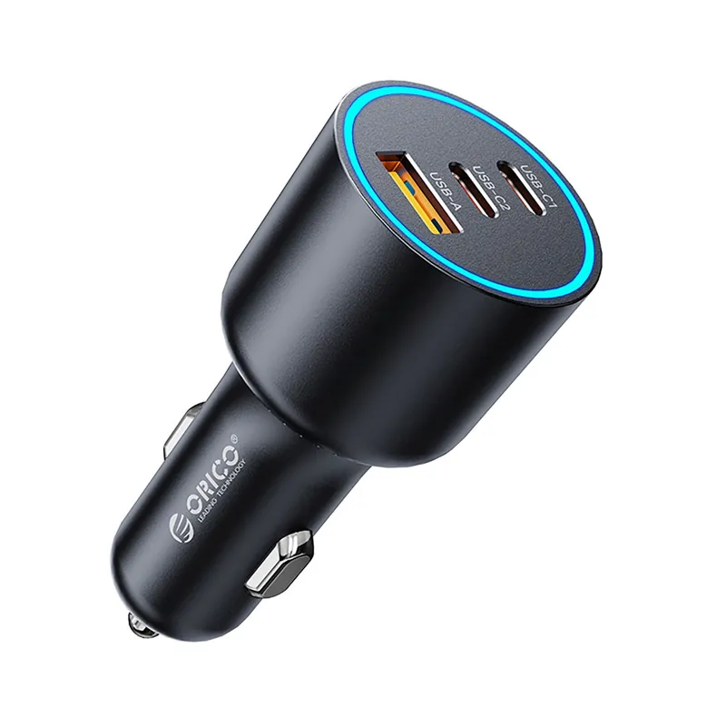 ORICO ® Ładowarka Samochodowa Usb-A Usb-C 165W Czarna Hurtownia Ostatnie sztuki