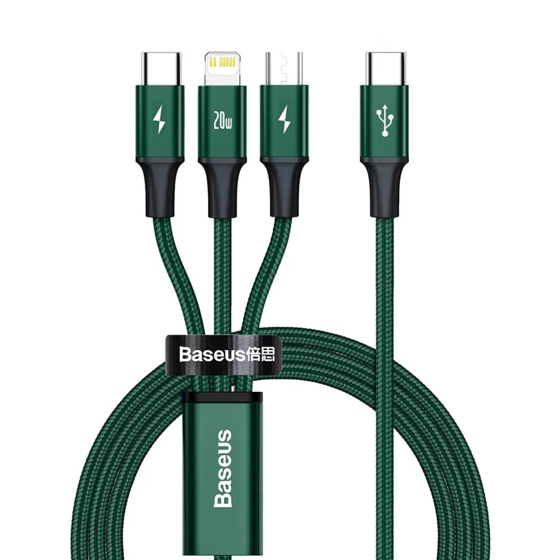 Sprawdź teraz BASEUS ® Rapid 3W1 Kabel Usb-C - Usb-C / Lightning / Micro Hurtownia Sklep