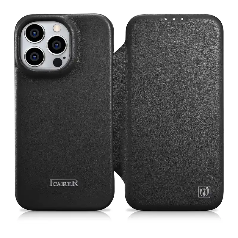 ICARER ® Skórzane Etui Iphone 14 Pro Z Klapką Magnetyczne Hurtownia Sklep Promocja