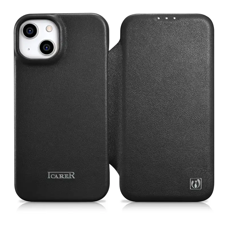 Wybór klientów ICARER ® Skórzane Etui Iphone 14 Z Klapką Magnetyczne Magsafe Hurtownia Sklep