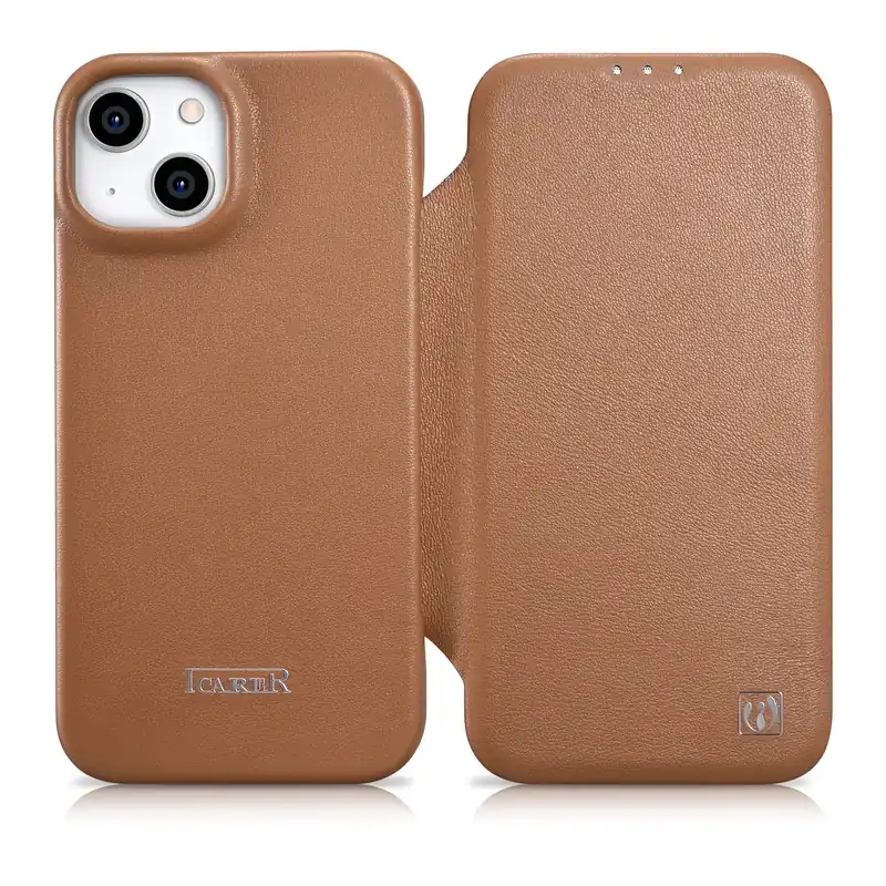 Tylko do końca tygodnia ICARER ® Skórzane Etui Iphone 14 Z Klapką Magnetyczne Magsafe Hurtownia Sklep