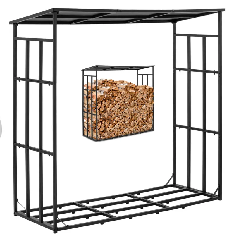 Hillvert ® Stojak Do Drewna Kominkowego Opałowego Drewutnia Z Zadaszeniem Cena promocyjna