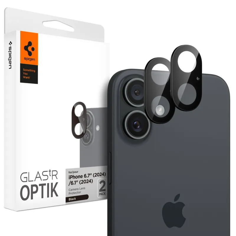 Łatwy zwrot SPIGEN ® 2X Szkło Na Aparat Do Iphone 16 / 16 Plus Czarne Hurtownia Dropshipping