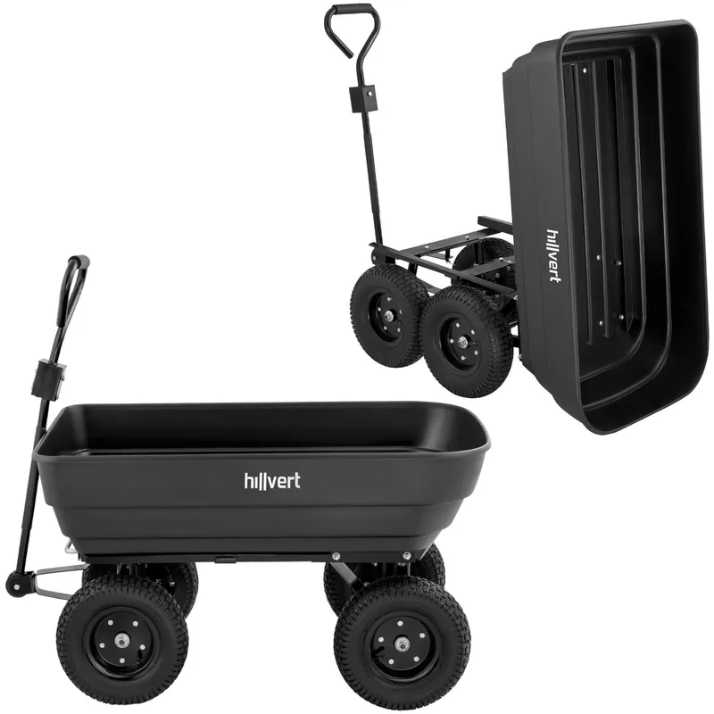 HILLVERT ® Wózek Ogrodowy Transportowy Wywrotka 125 l 350 kg Hurtownia Sklep Okazja