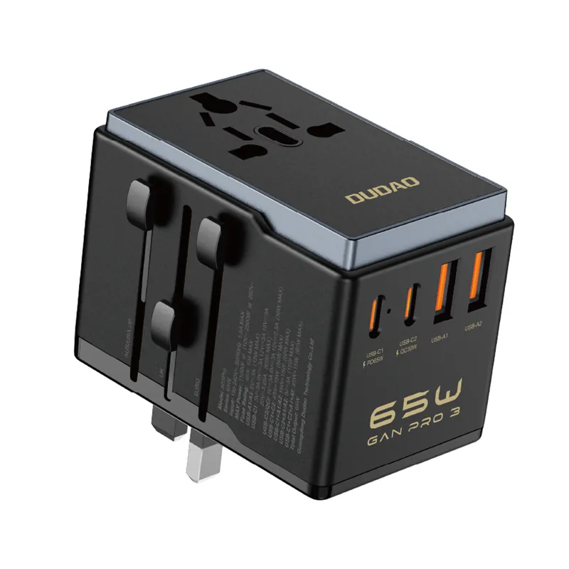 Ostatnie sztuki DUDAO ® Ładowarka Adapter Podróżny Gan Pro 3 65W Eu Us Hurtownia Dropshipping