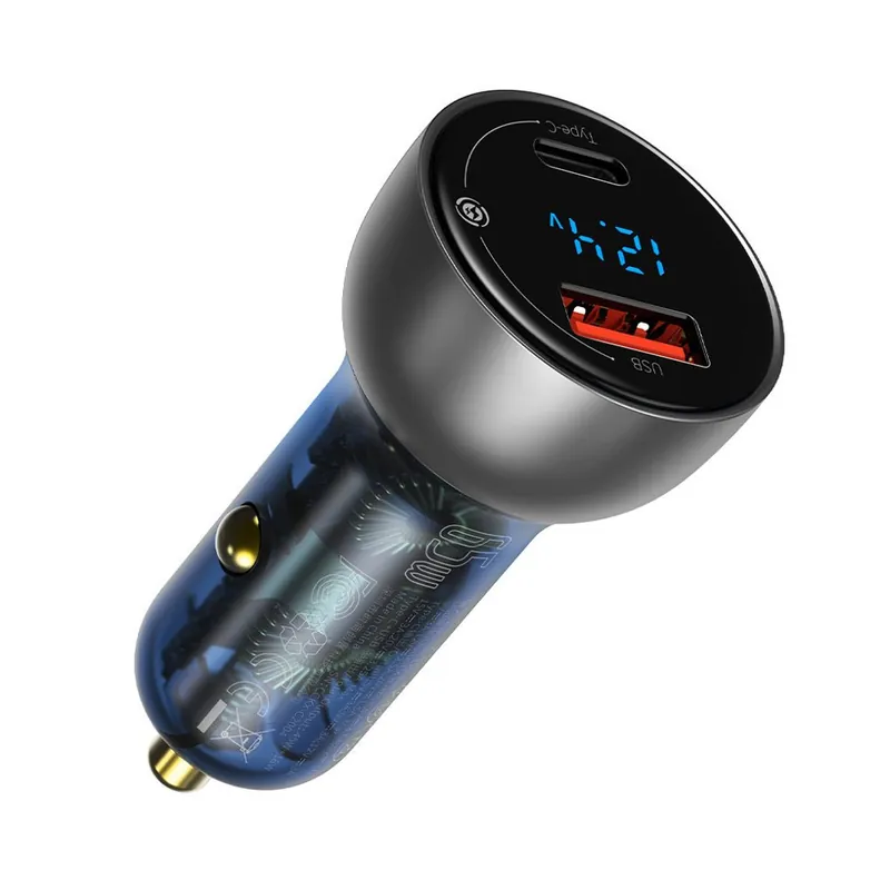 BASEUS ® Ładowarka Samochodowa Usb + Usb-C 65W Quick Charge Hurtownia Sklep Nowy