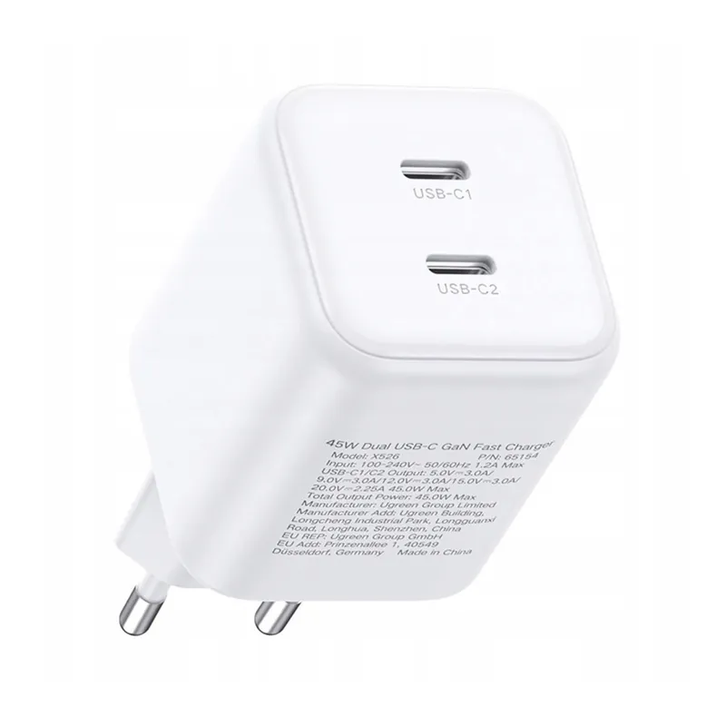 Ograniczona ilość UGREEN ® Ładowarka Sieciowa Usb-C Gan 45W Biała Hurtownia