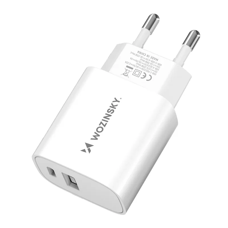 WOZINSKY ® Ładowarka Sieciowa 20W Usb-C 100-240V Biała Hurtownia Sklep Obniżka ceny