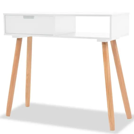 Stolik typu konsola, drewno sosnowe, 80x30x72 cm, biały Lumarko! - Hurtownia wielobranżowa Lumarko Ostatnie sztuki