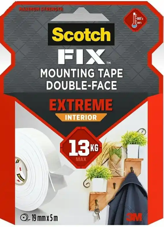 3M Scotch Taśma Montażowa Extreme Dwustronna Wewnętrzna 19mm x 5m.. Kup online