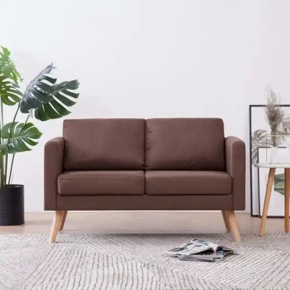 2-osobowa sofa tapicerowana tkaniną, brązowa Lumarko! - Hurtownia wielobranżowa Lumarko Nie przegap