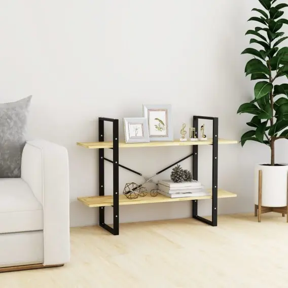 2-poziomowy regał na książki, 100x30x70 cm, sosnowy Lumarko! - Hurtownia wielobranżowa Lumarko Kup online