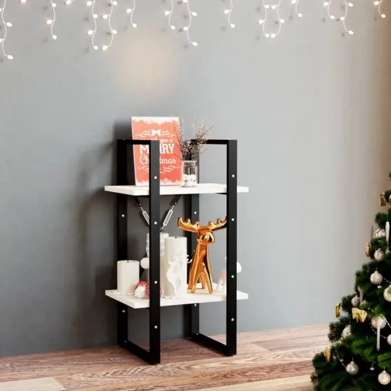 2-poziomowy regał na książki, biały, 40x30x70 cm, sosnowy Lumarko! - Hurtownia wielobranżowa Lumarko Wyjątkowa oferta