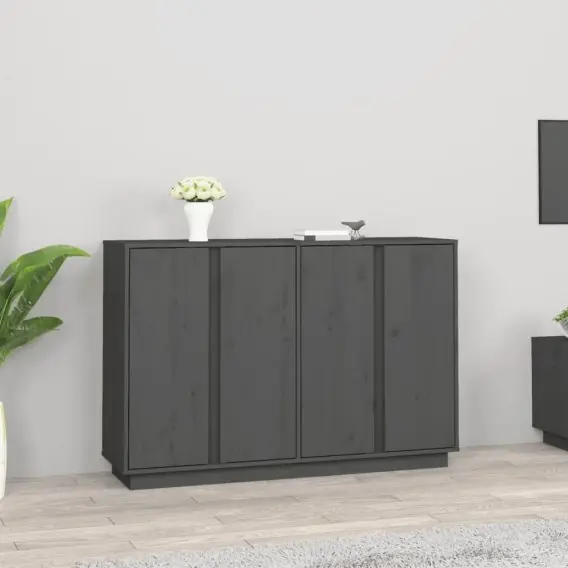 Najlepsza cena Szafka, szara, 120x35x80 cm, lite drewno sosnowe Lumarko! - Hurtownia wielobranżowa Lumarko