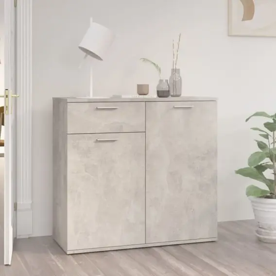 Łatwy zwrot Szafka, szarość betonu, 80x36x75 cm, płyta wiórowa Lumarko! - Hurtownia wielobranżowa Lumarko