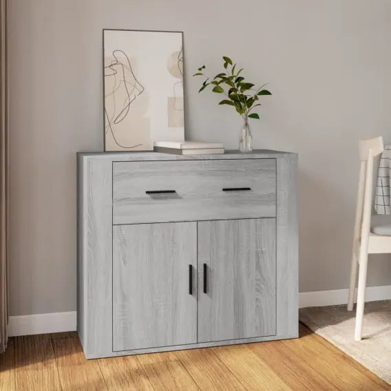 Okazja Szafka, szary dąb sonoma, 80x33x70 cm, materiał drewnopochodny Lumarko! - Hurtownia wielobranżowa Lumarko