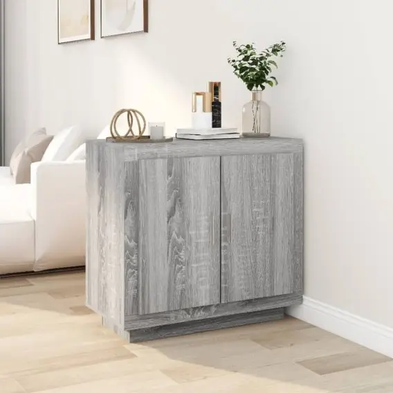 Kup teraz Szafka, szary dąb sonoma, 80x40x75 cm, materiał drewnopochodny Lumarko! - Hurtownia wielobranżowa Lumarko