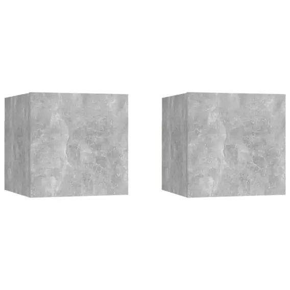 Nie przegap Szafki nocne, 2 szt., połysk, betonowa szarość, 30,5x30x30 cm Lumarko! - Hurtownia wielobranżowa Lumarko