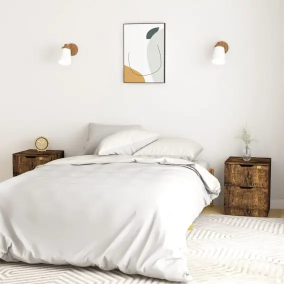 Wyjątkowa oferta Szafki nocne, 2 szt., przydymiony dąb, 40x40x50 cm, płyta wiórowa Lumarko! - Hurtownia wielobranżowa Lumarko