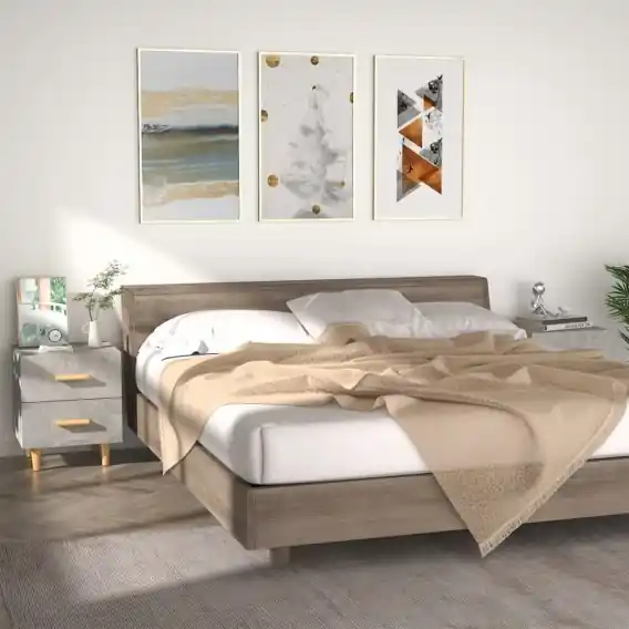 Hit cenowy Szafki nocne, 2 szt., szarość betonu, 40x35x47,5 cm Lumarko! - Hurtownia wielobranżowa Lumarko