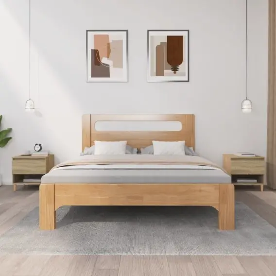 Sprawdź teraz Szafki nocne, 2 szt., dąb sonoma, 50x46x50 cm Lumarko! - Hurtownia wielobranżowa Lumarko