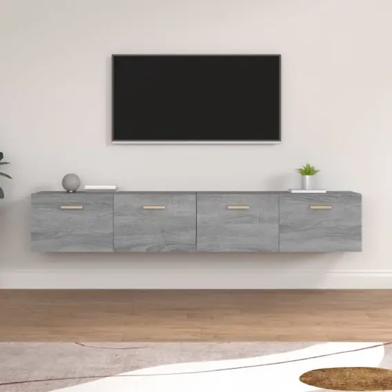 Szafki wiszące, 2 szt., szary dąb sonoma, 100x36,5x35 cm Lumarko! - Hurtownia wielobranżowa Lumarko Okazja