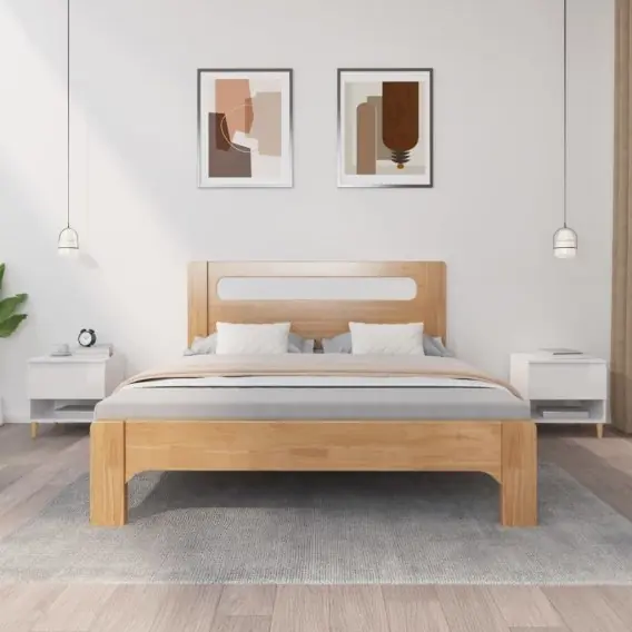 Popularny Szafki nocne, 2 szt., wysoki połysk, białe, 50x46x50 cm Lumarko! - Hurtownia wielobranżowa Lumarko