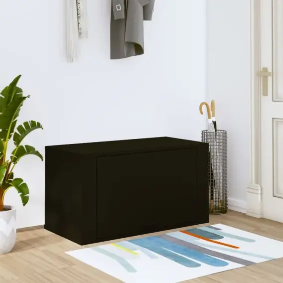 Zamów dziś Ścienna szafka na buty, czarny, 70x35x38 cm Lumarko! - Hurtownia wielobranżowa Lumarko