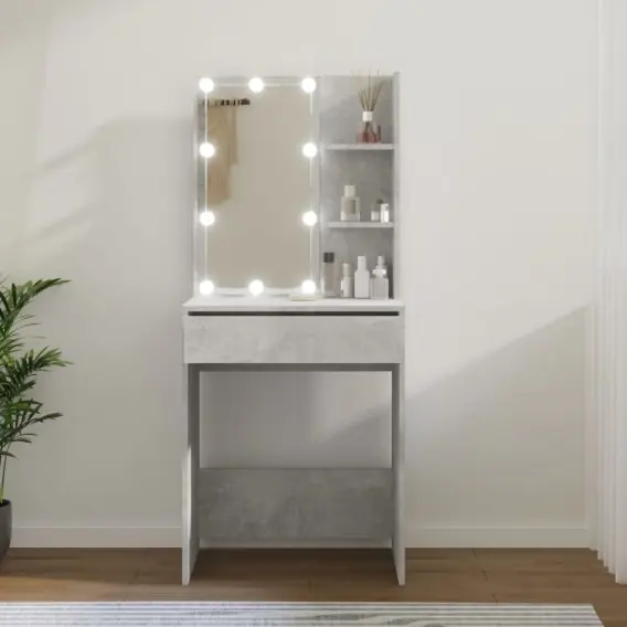Wyjątkowa oferta Toaletka z oświetleniem LED, betonowa szarość, 60x40x140 cm Lumarko! - Hurtownia wielobranżowa Lumarko