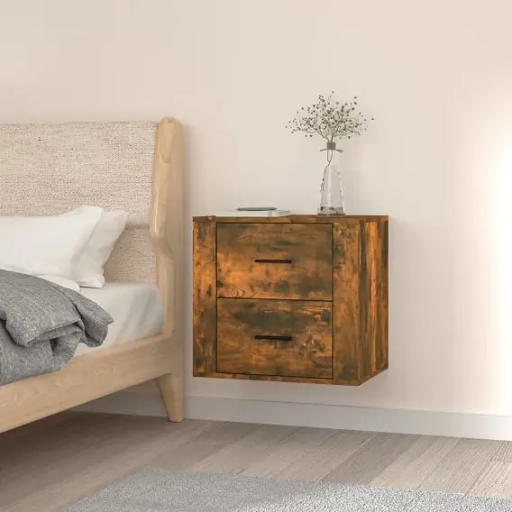 Dodaj do koszyka Wisząca szafka nocna, przydymiony dąb, 50x36x47 cm Lumarko! - Hurtownia wielobranżowa Lumarko