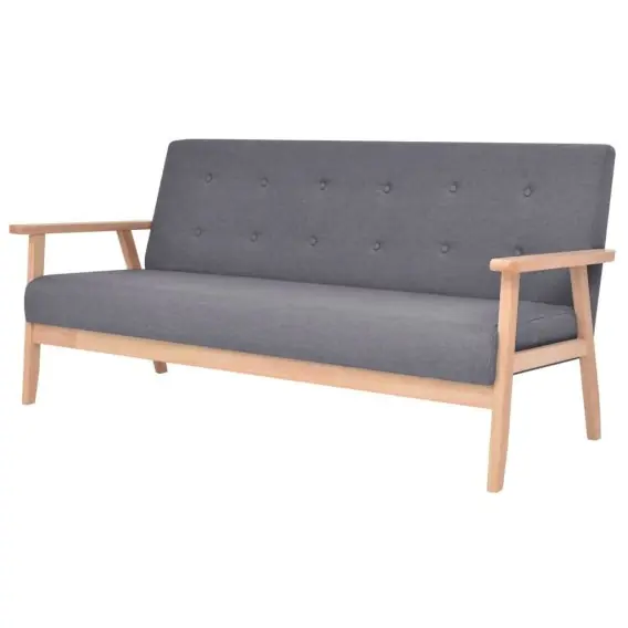 3 osobowa sofa tapicerowana, ciemnoszara Lumarko! - Hurtownia wielobranżowa Lumarko Szybka dostawa