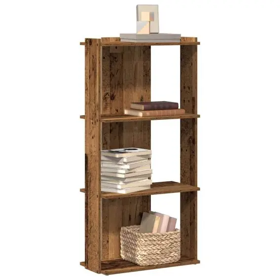 3-poziomowy regał na książki, stare drewno, 60x30x120 cm Lumarko! - Hurtownia wielobranżowa Lumarko Ekspresowa dostawa