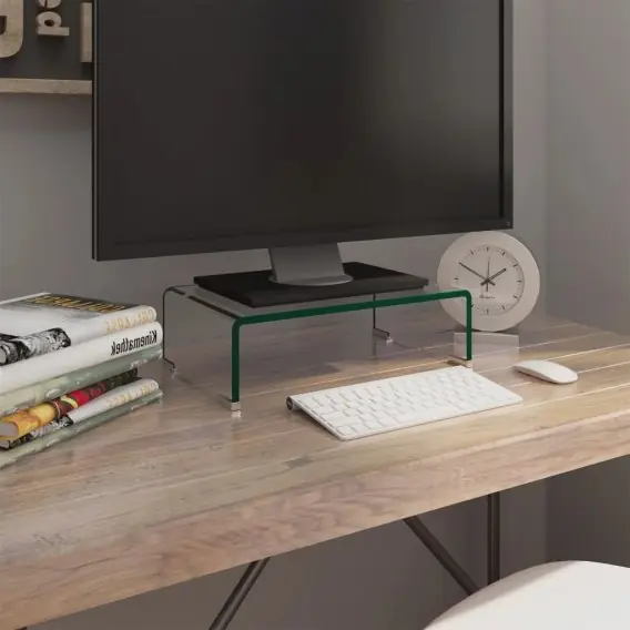 Podstawka pod monitor / telewizor szklana 40x25x11 cm Lumarko! - Hurtownia wielobranżowa Lumarko Do wyczerpania zapasów