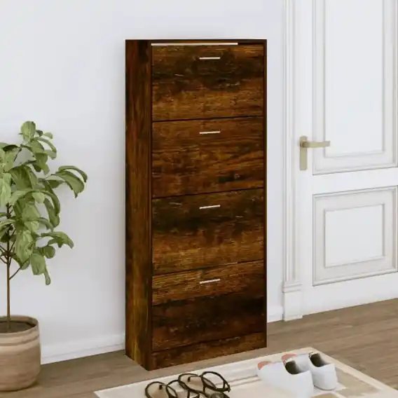 Do wyczerpania zapasów Półka na buty, przydymiony dąb, 63x24x147 cm Lumarko! - Hurtownia wielobranżowa Lumarko