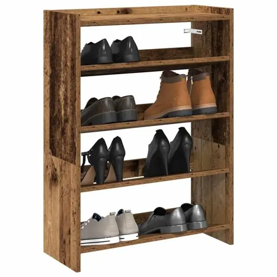 Półka na buty, stare drewno, 80x25x61,5 cm Lumarko! - Hurtownia wielobranżowa Lumarko Szybka dostawa