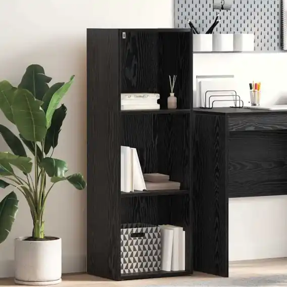 Półka na książki Czarny dąb 40 x 30 x 114 cm Lumarko! - Hurtownia wielobranżowa Lumarko Darmowy zwrot