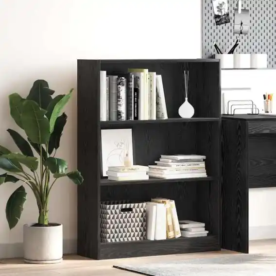 Kup online Półka na książki Czarny dąb 80 x 24 x 109 cm Lumarko! - Hurtownia wielobranżowa Lumarko