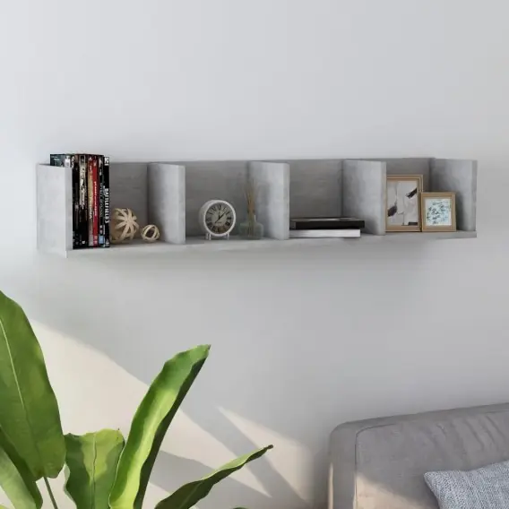 Promocja Półka ścienna na płyty CD, betonowa szarość, 100x18x18 cm Lumarko! - Hurtownia wielobranżowa Lumarko