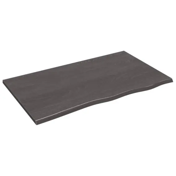 Półka, ciemnoszara, 100x60x2 cm, wykończone lite drewno dębowe Lumarko! - Hurtownia wielobranżowa Lumarko Wyprzedaż