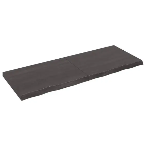 Półka, ciemnoszara, 160x60x6 cm, wykończone lite drewno dębowe Lumarko! - Hurtownia wielobranżowa Lumarko Wyprzedaż