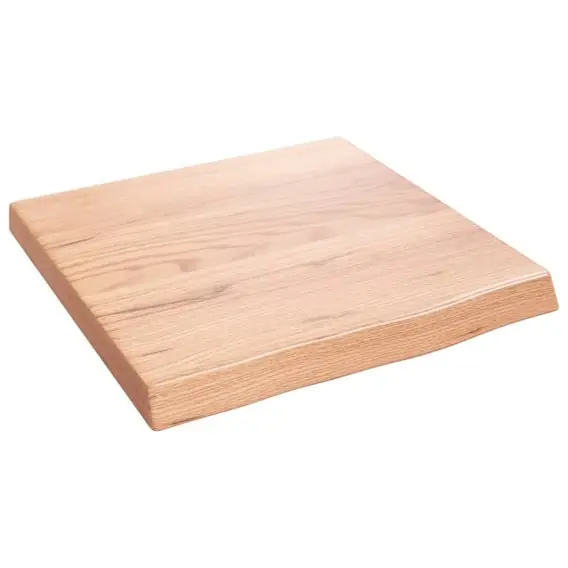Półka, jasnobrązowa, 40x40x4 cm, lakierowane lite drewno dębowe Lumarko! - Hurtownia wielobranżowa Lumarko Premium