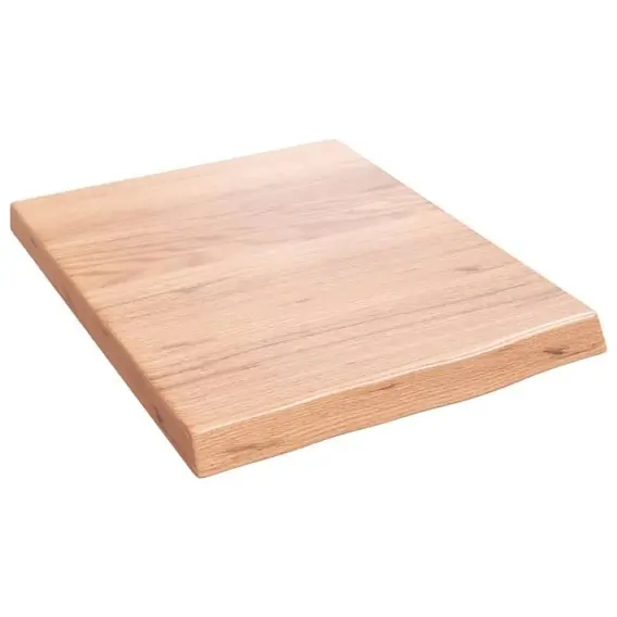 Półka, jasnobrązowa, 40x50x4 cm, lakierowane lite drewno dębowe Lumarko! - Hurtownia wielobranżowa Lumarko Premium